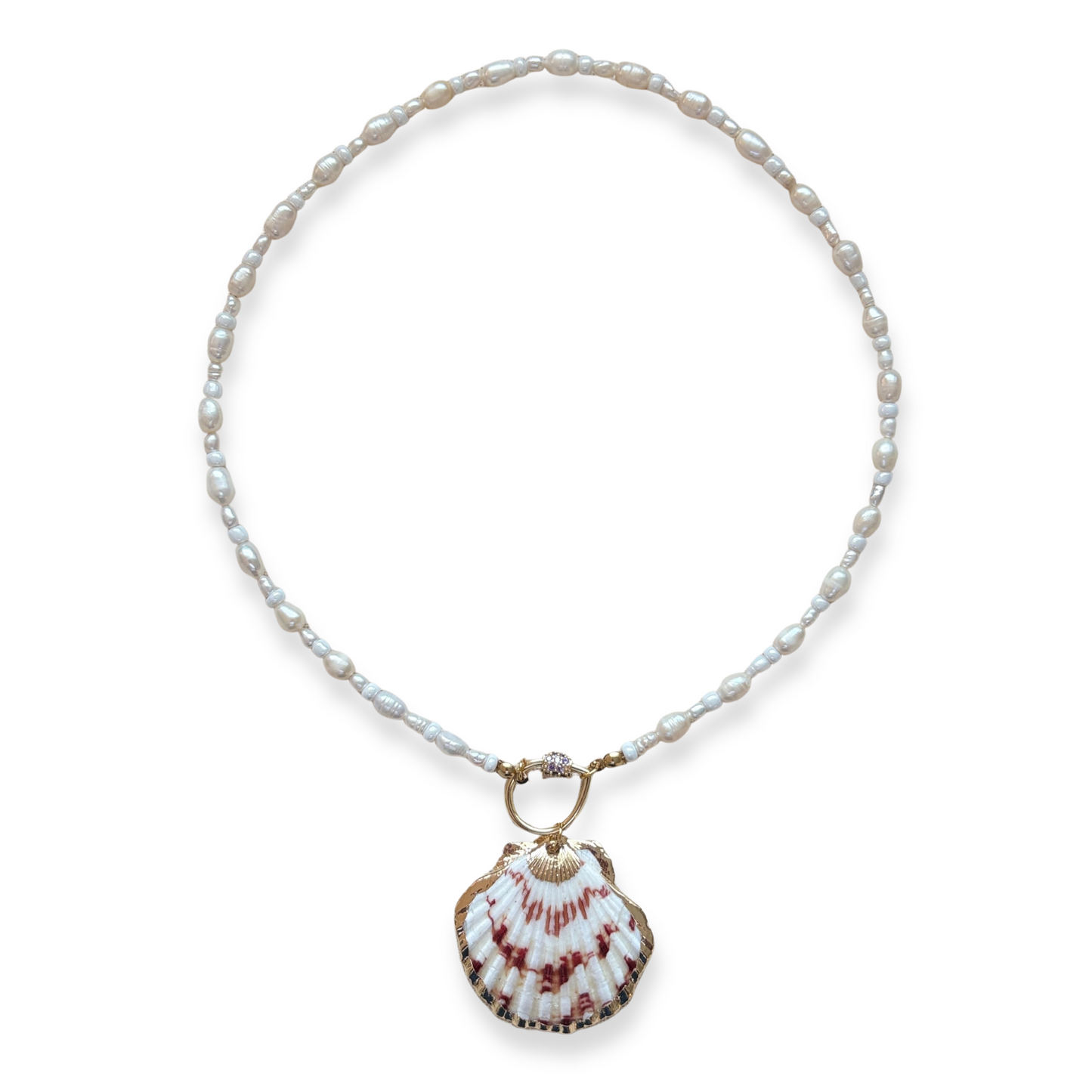 Shell and pearls necklace