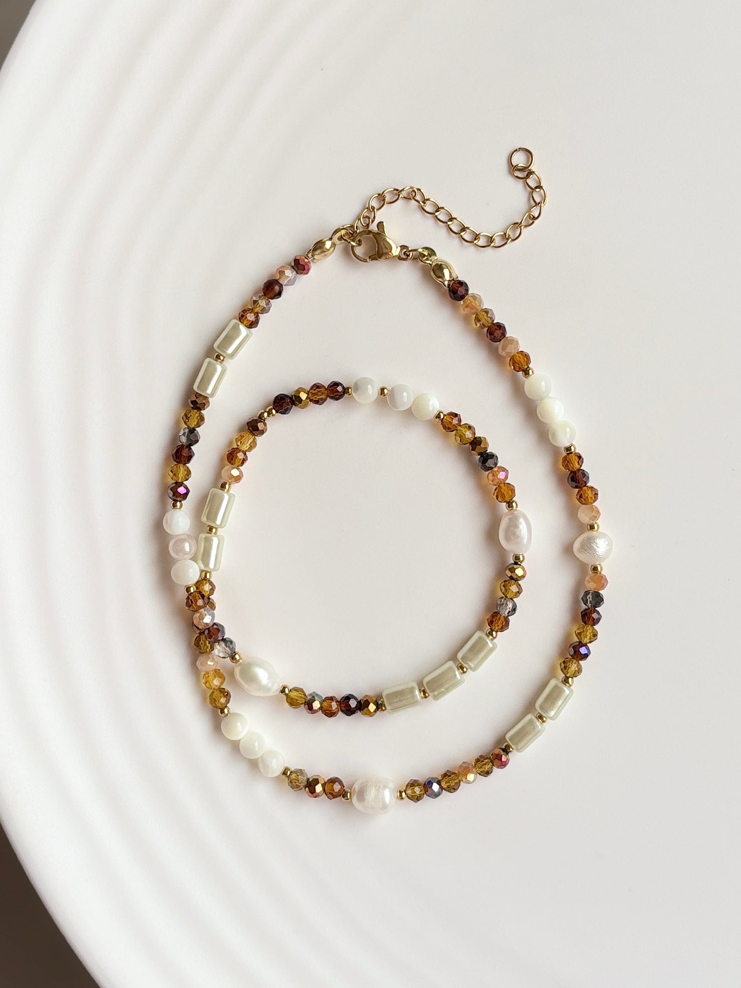 "Espresso" Mixed Beaded Choker
