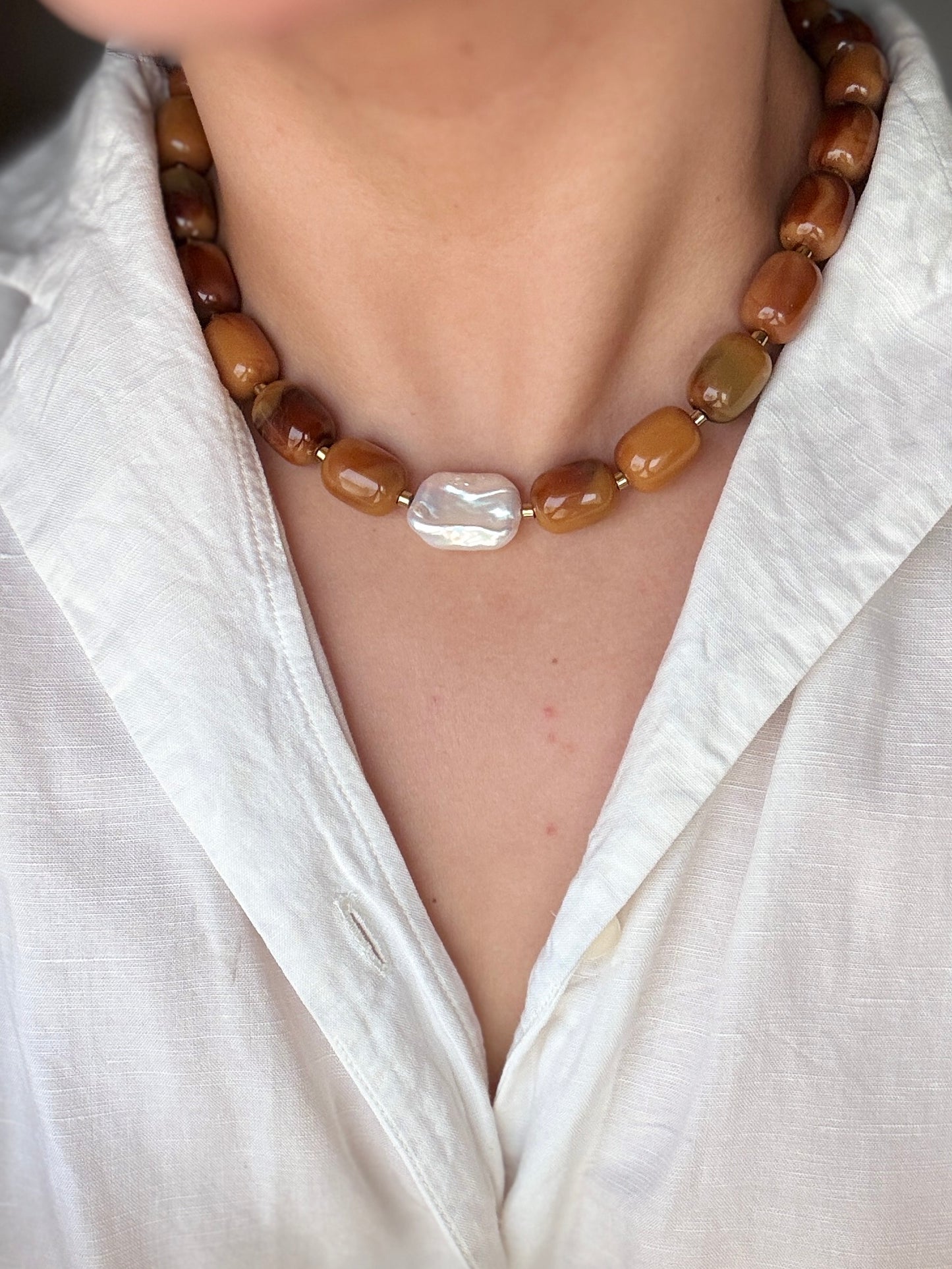 "Caramela" Chunky Choker