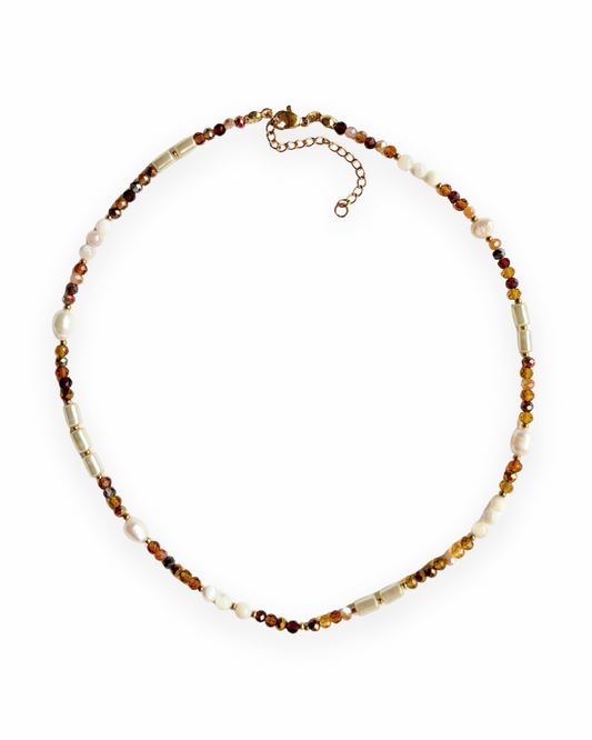 "Espresso" Mixed Beaded Choker